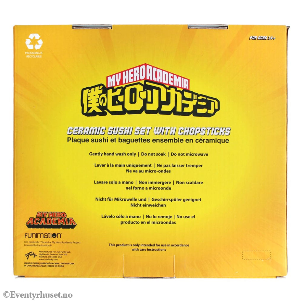 My Hero Academia Ceramic Sushi Set with Chopsticks UA Home & Gifts