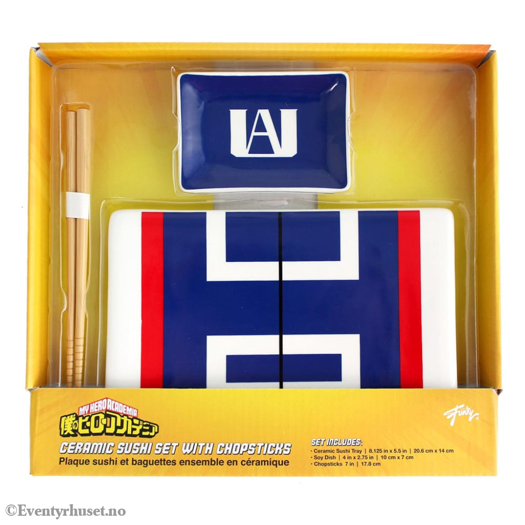 My Hero Academia Ceramic Sushi Set with Chopsticks UA Home & Gifts