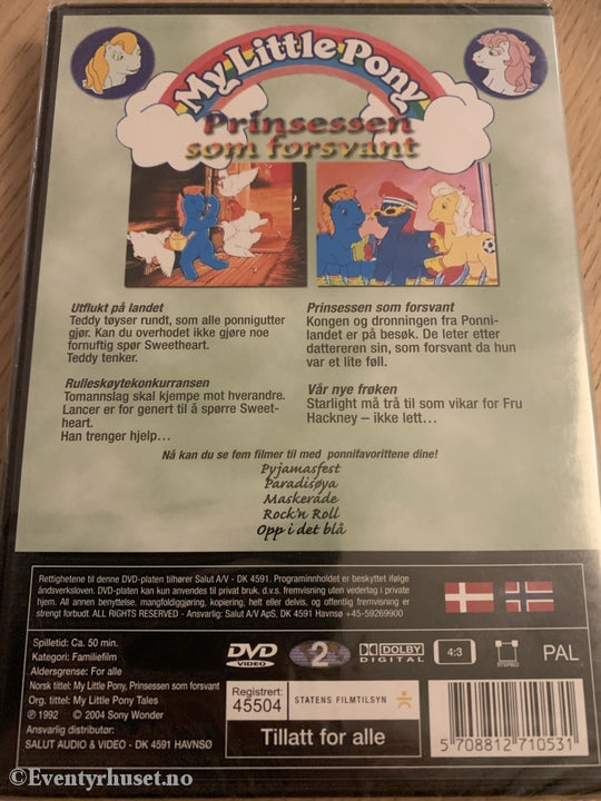 My Little Pony. 1992. Prinsessen Som Forsvant. Dvd Ny I Plast!