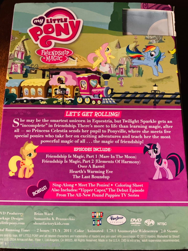 My Little Pony - Friendship & Magic The Express. 2010. Dvd Slipcase.