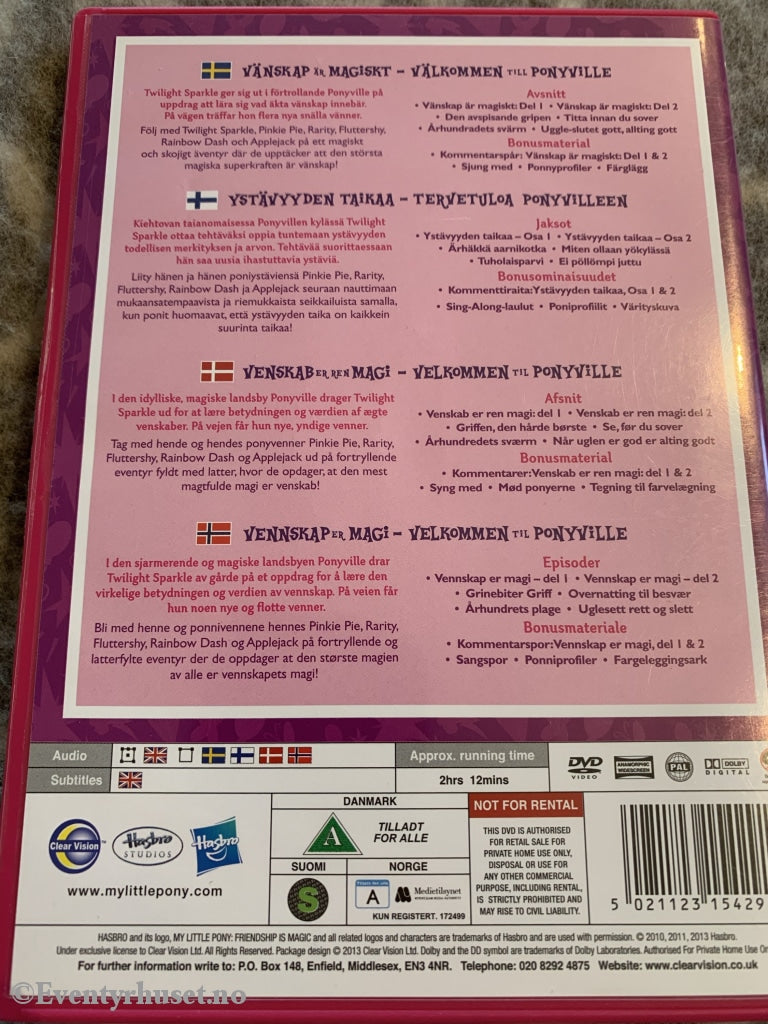 My Little Pony - Friendship & Magic Welcome To Ponnyville. 2010. Dvd. Dvd
