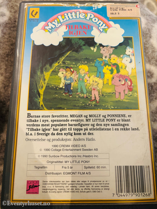 My Little Pony. Tilbake igjen. 1990. VHS Big Box. VHS Big Box