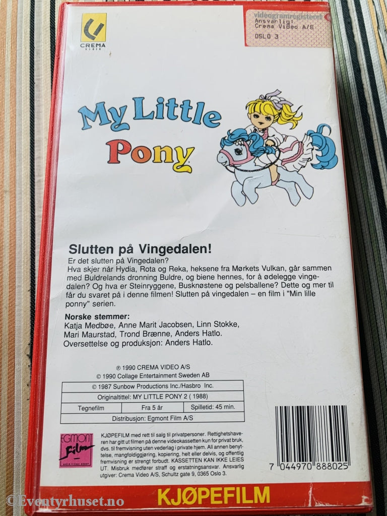 My Little Pony. Vingedalen. 1988. Vhs. Vhs