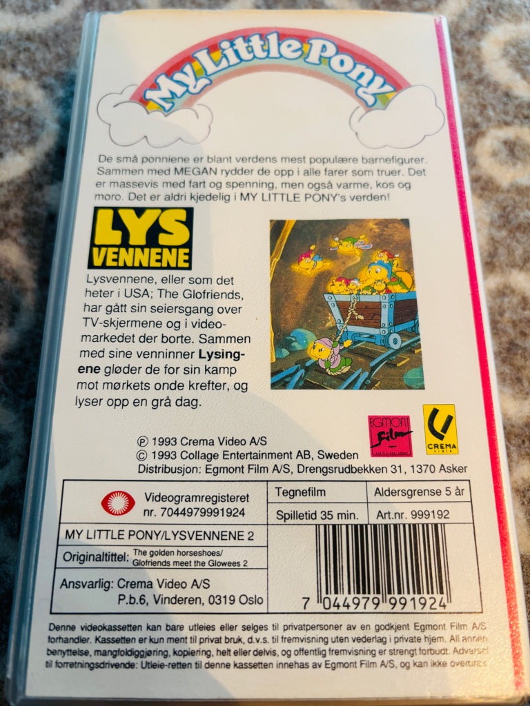 My Little Pony. Vol. 2. De gyldne hesteskoene / Lysvennene møter Lysingene. 1993. VHS. VHS