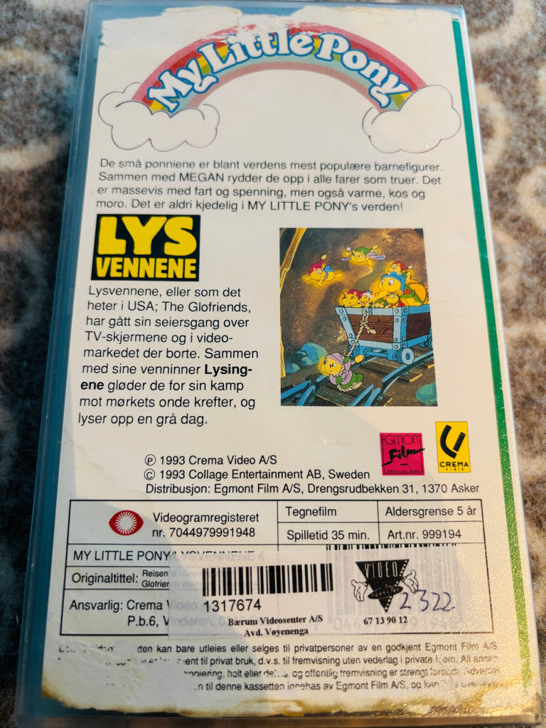My Little Pony. Vol. 4. Reisen til Himmelslottet / Lysvennene møter Lysingene. 1993. VHS. VHS