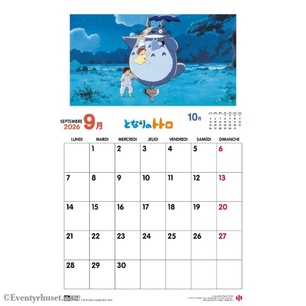 My Neighbor Totoro Calendar 2026 *French Version* Home & Gifts