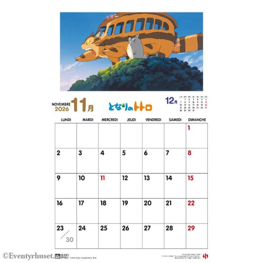 My Neighbor Totoro Calendar 2026 *French Version* Home & Gifts