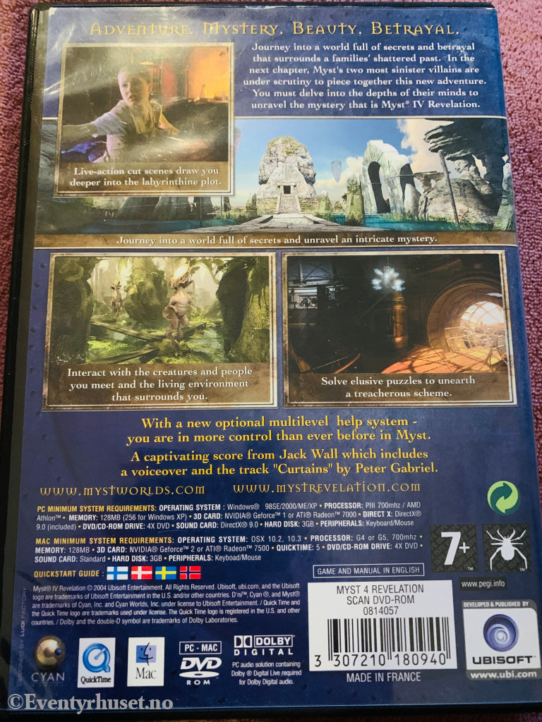 Myst IV: Revelation. PC.