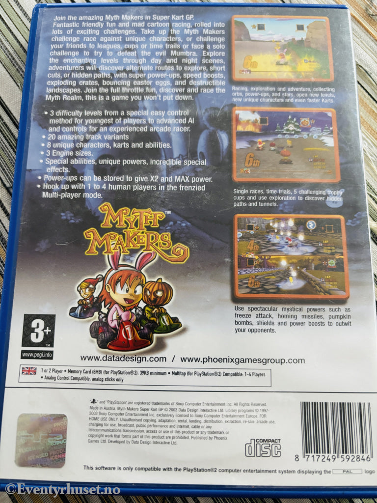 Myth Makers: Super Kart GP. PS2-spill