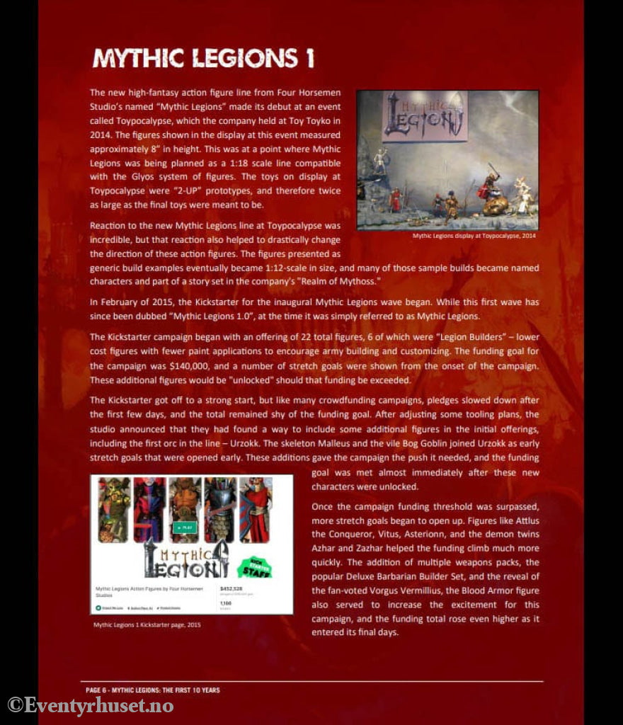 Mythic Legions: The First 10 Year Book Hardcover Home & Gifts