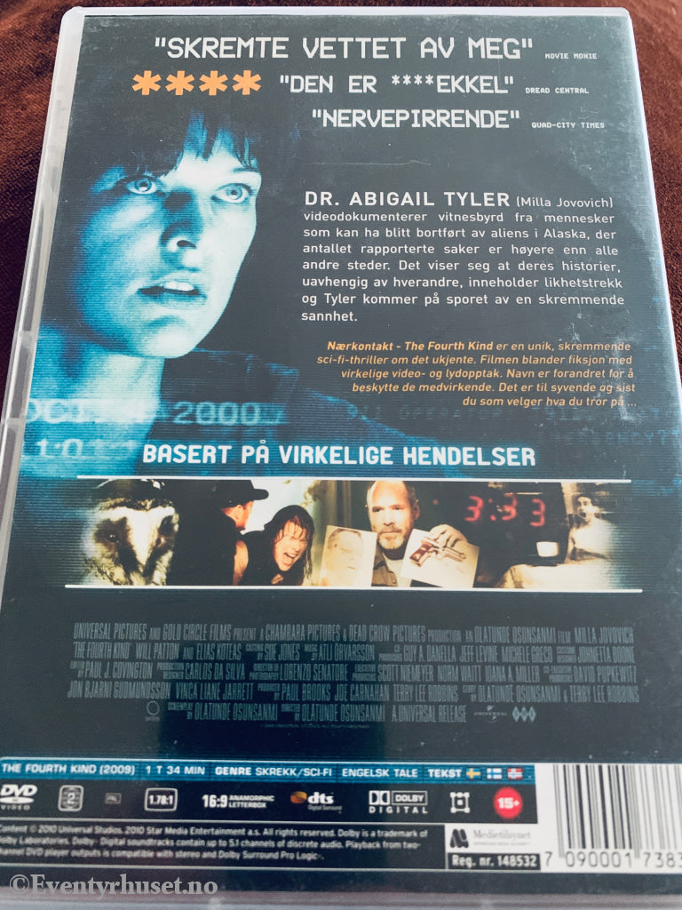 Nærkontakt: The Fourth Kind. DVD.