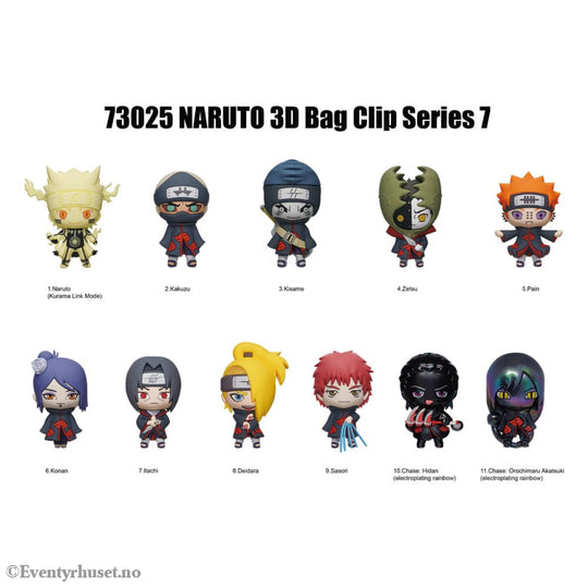 Naruto 3D Foam Bag Clips Series 7 Display (24) Fashion & Accessories