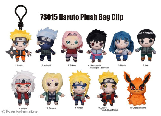Naruto Plush Bag Clips Display (24) Fashion & Accessories