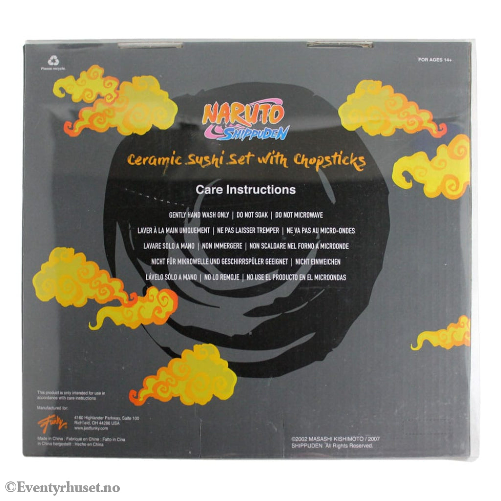 Naruto Shippuden Ceramic Sushi Set with Chopsticks Naruto Home & Gifts