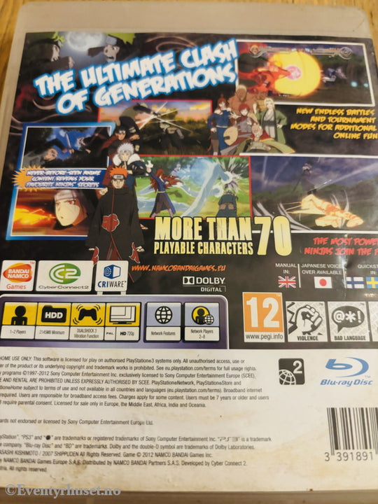 Naruto Shippuden: Ultimate Ninja Storm Generations . PS3.