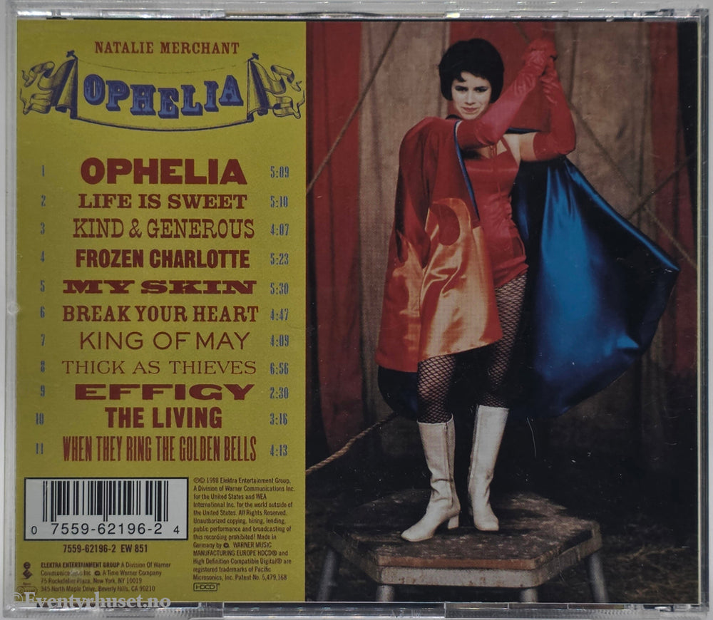 Natalie Merchant. 1998. Ophelia. . CD.