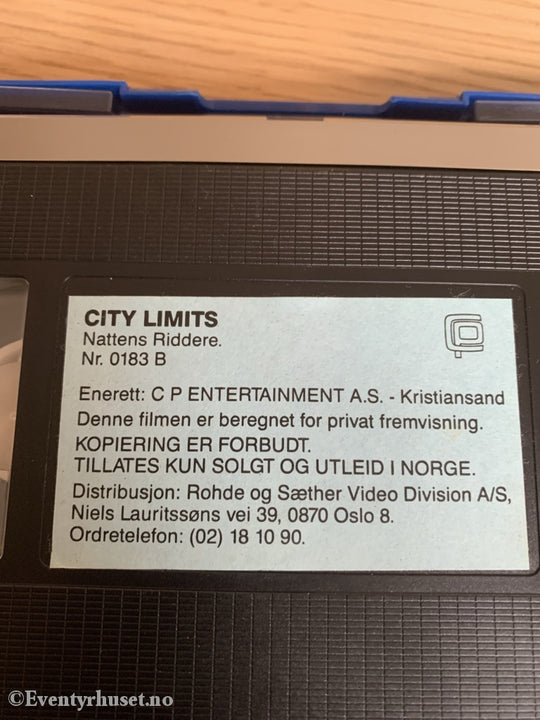 Nattens Riddere (City Limits). 1984. Vhs Big Box.
