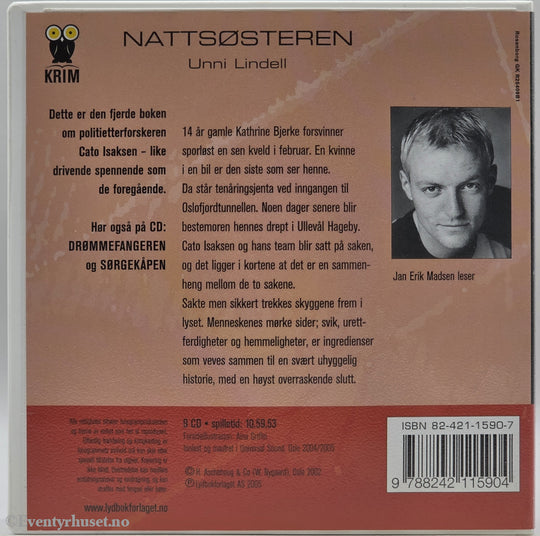 Nattsøsteren – Unni Lindell . Lydbok på CD.