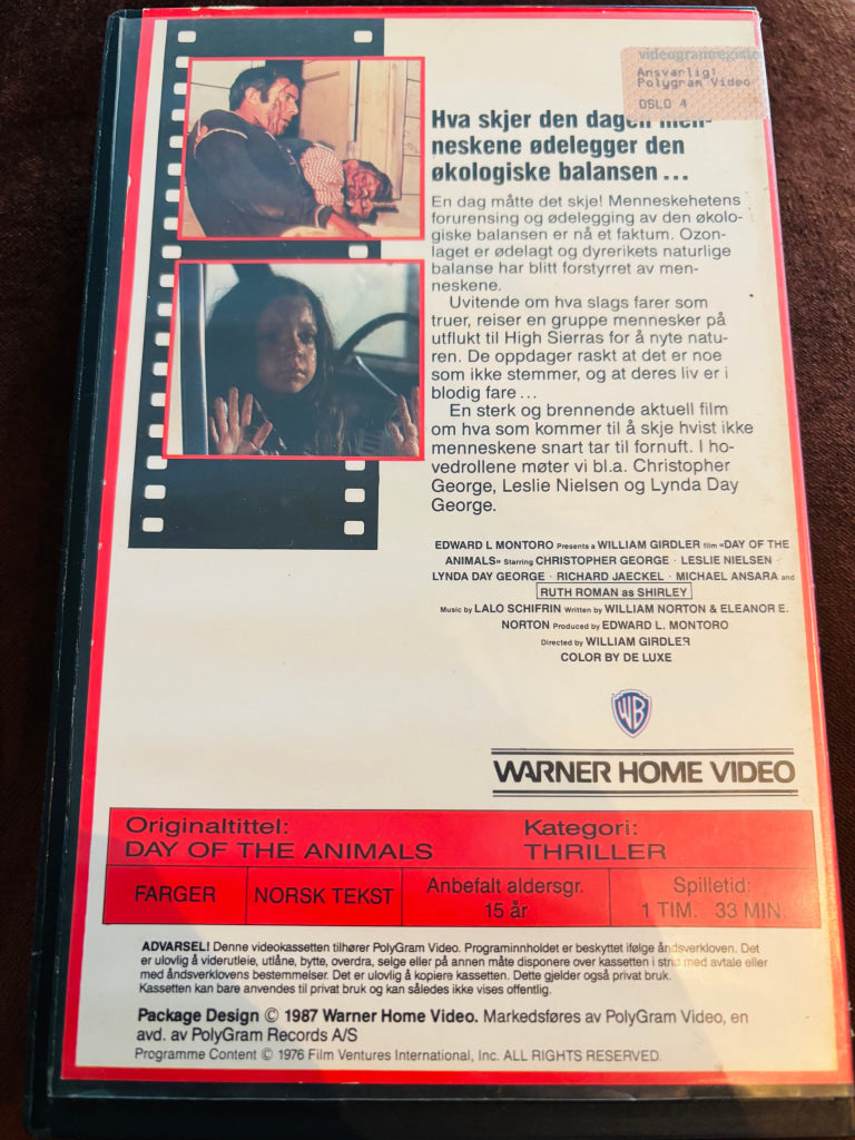 Naturens Hevn. VHS Big Box.