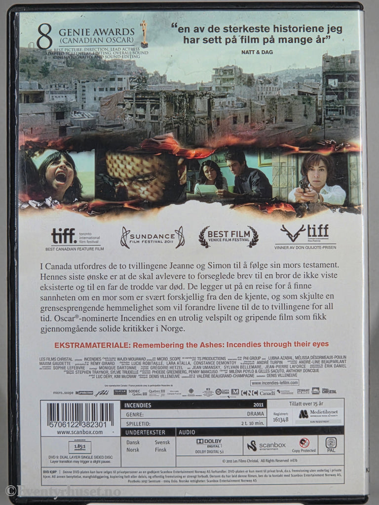 Nawals hemmelighet (Incendies) (2010). DVD.