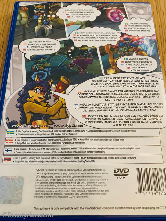 Nb: Kun Cover Og Manual! Sly 3 - Honour Among Thieves. Norsk Utgave! Ps2. Ps2