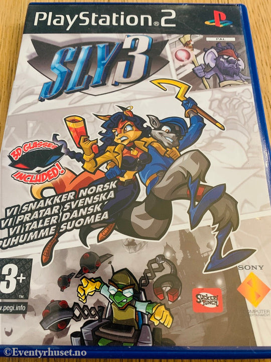 Nb: Kun Cover Og Manual! Sly 3 - Honour Among Thieves. Norsk Utgave! Ps2. Ps2