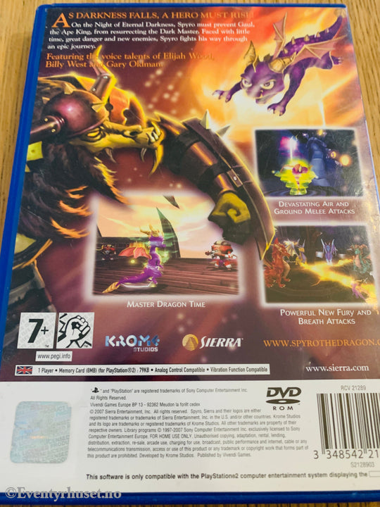 Nb: Kun Cover Og Manual! Spyro: The Eternal Night. Ps2. Ps2