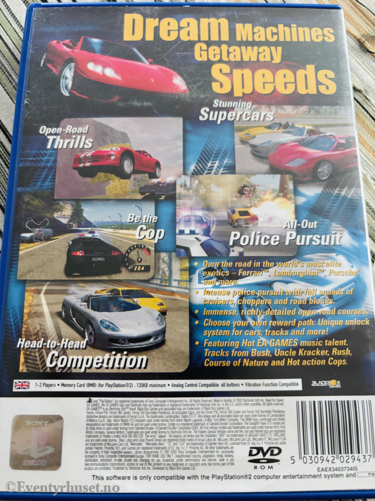 Need for Speed: Hot Pursuit 2. PS2-spill