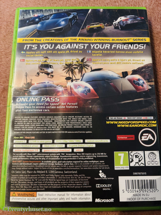 Need for Speed: Hot Pursuit. Xbox 360.