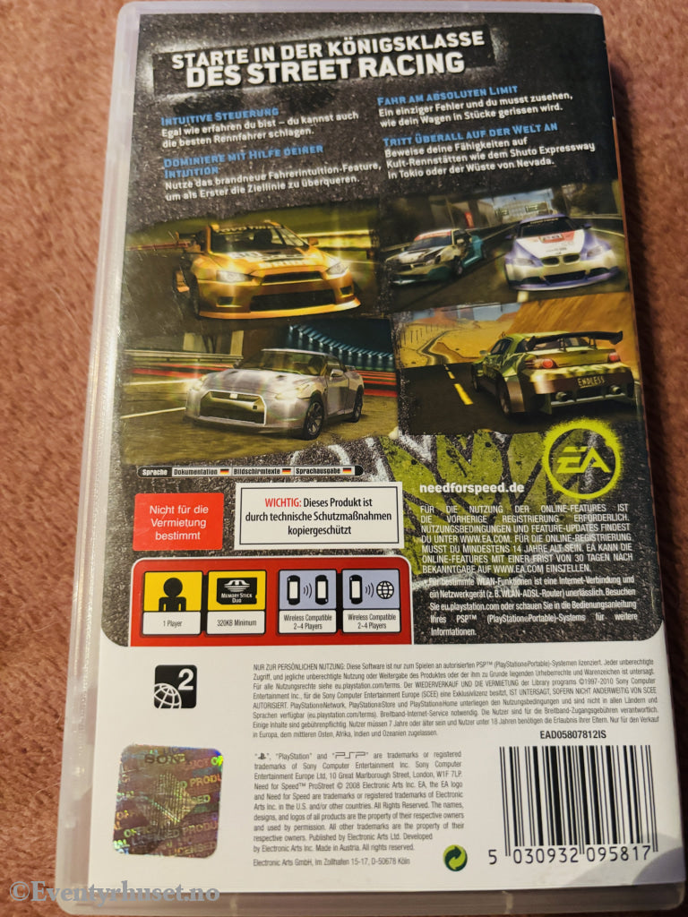 Need for Speed: ProStreet. Playstation PSP.