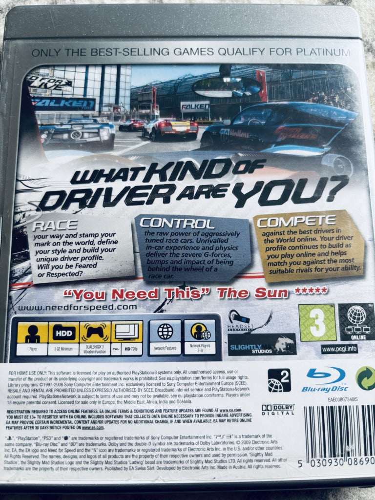 Need for Speed Shift. PS3.