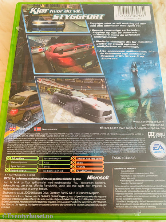 Need for Speed Underground 2. Xbox.