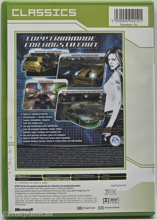 Need for Speed Underground . Xbox.