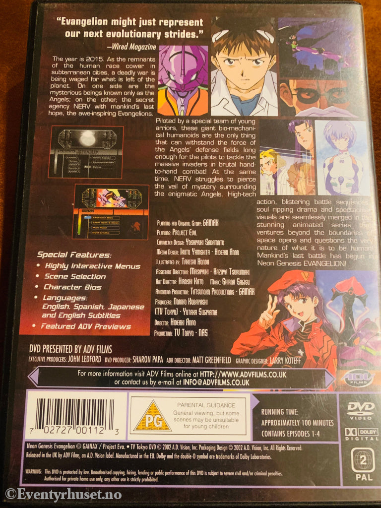 Neon Genesis Collection. 0:1. Dvd. Utgitt I Norge! Dvd