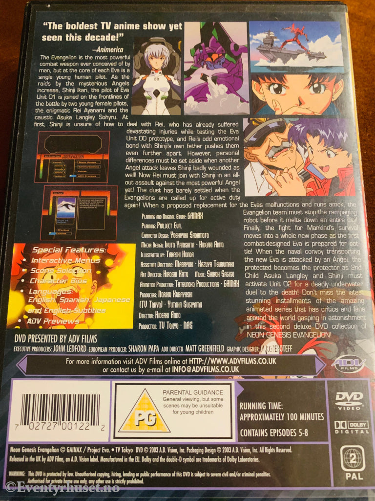 Neon Genesis Collection. 0:2. Dvd. Utgitt I Norge! Dvd