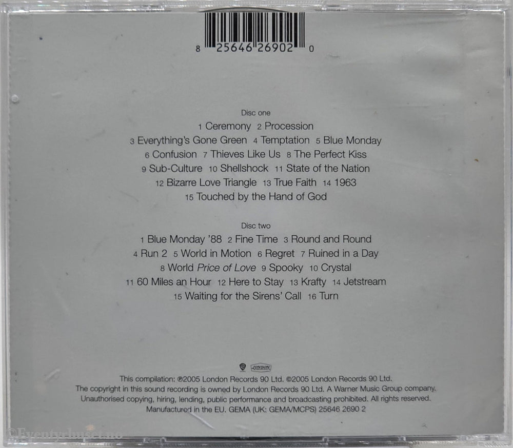 New Order. 1987. Singles . CD.