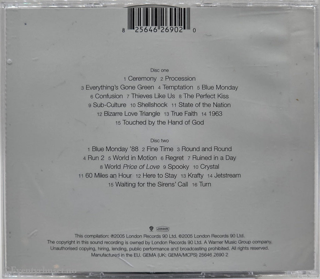 New Order. 1987. Singles . CD.