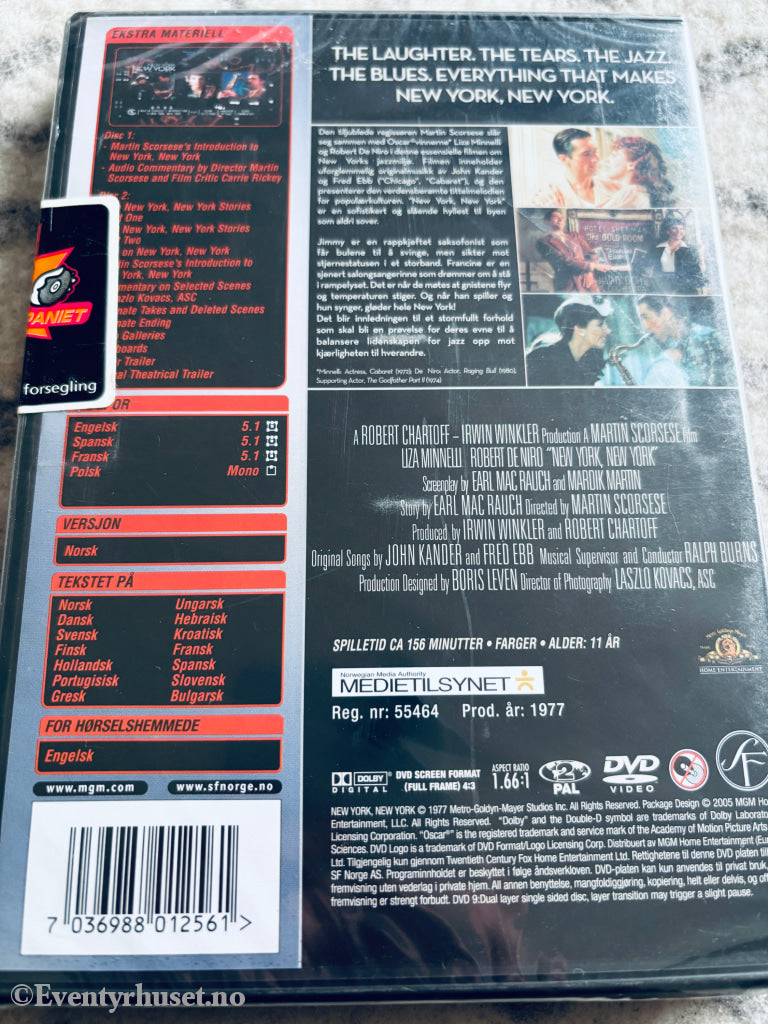 New York, New York. DVD. Ny i plast!