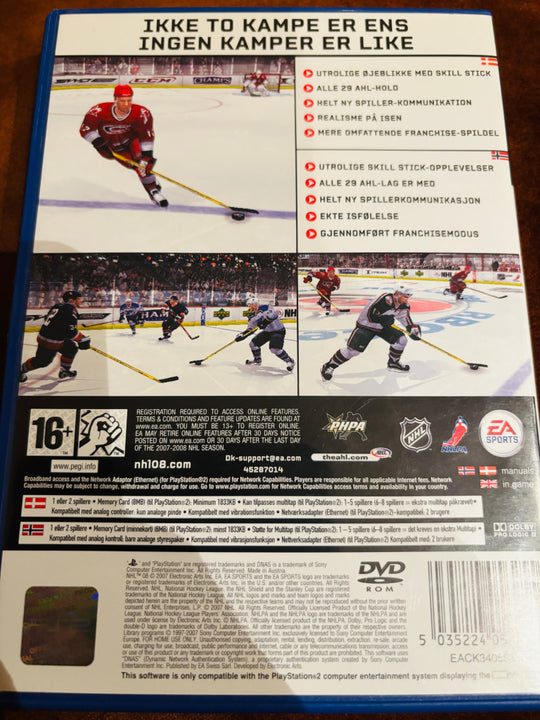 NHL 08. PS2.