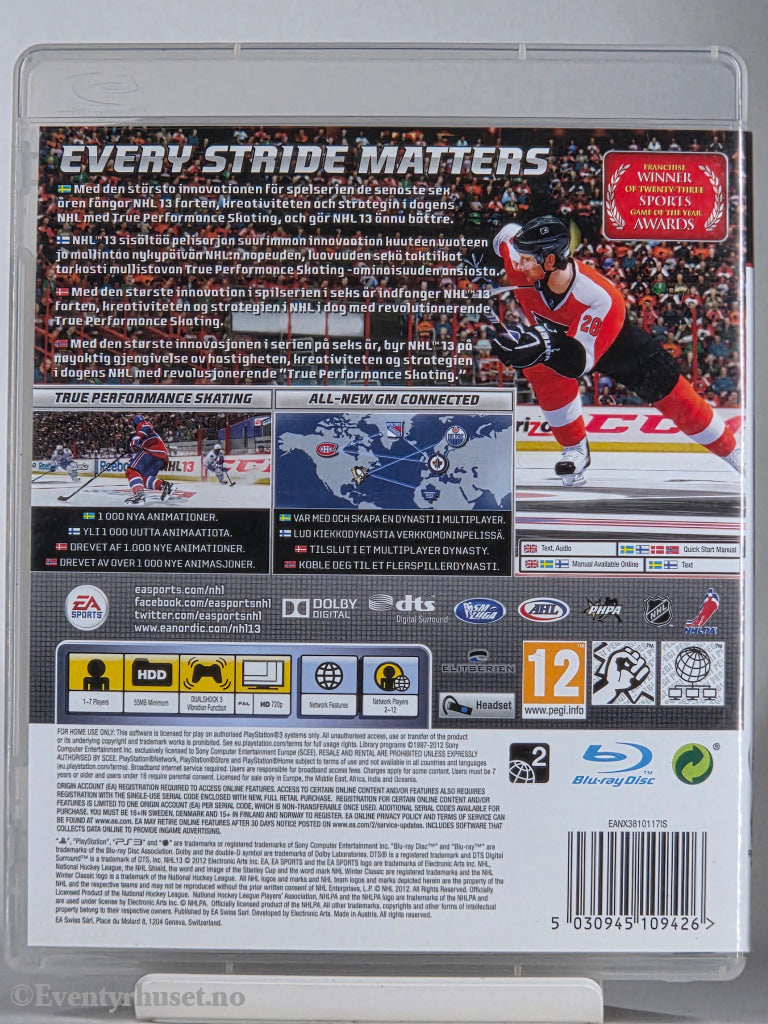 NHL 13 . PS3.