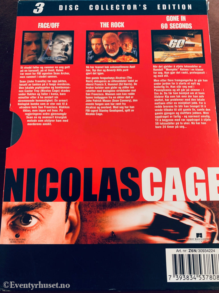 Nicolas Cage. Dvd Samleboks.