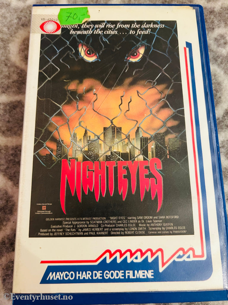 Night Eyes (Nattens Øyne). Vhs Big Box. Box