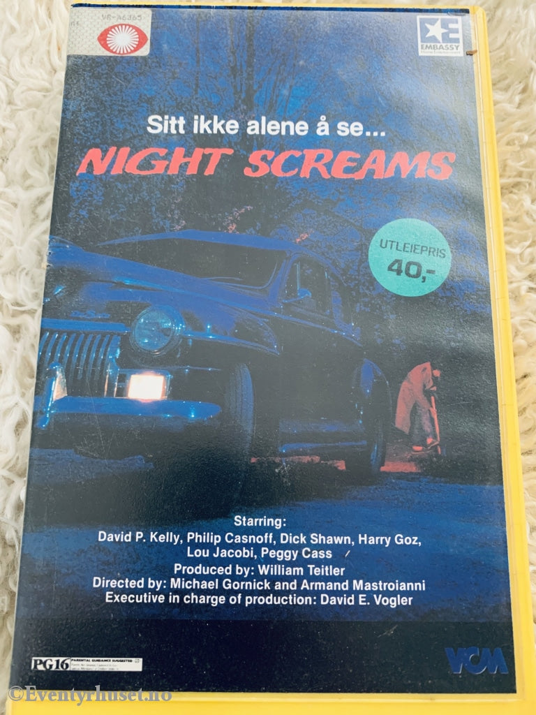 Night Screams. 1985. Vhs Big Box.