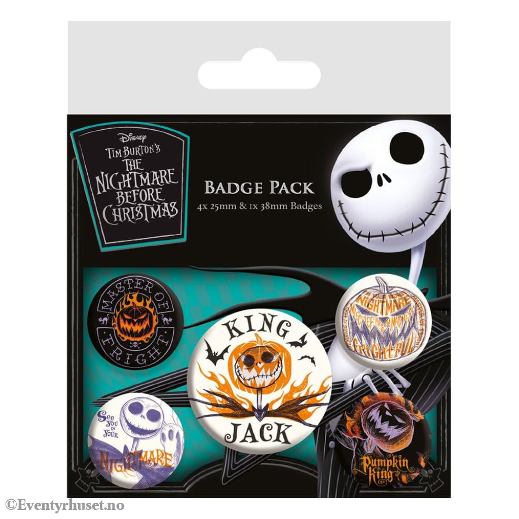 Nightmare before Christmas Pin-Back Buttons 5-Pack Colourful Shadows Fashion & Accessories