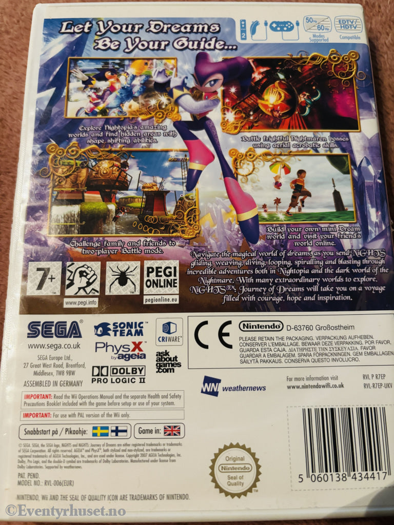 NiGHTS: Journey of Dreams. Nintendo Wii.