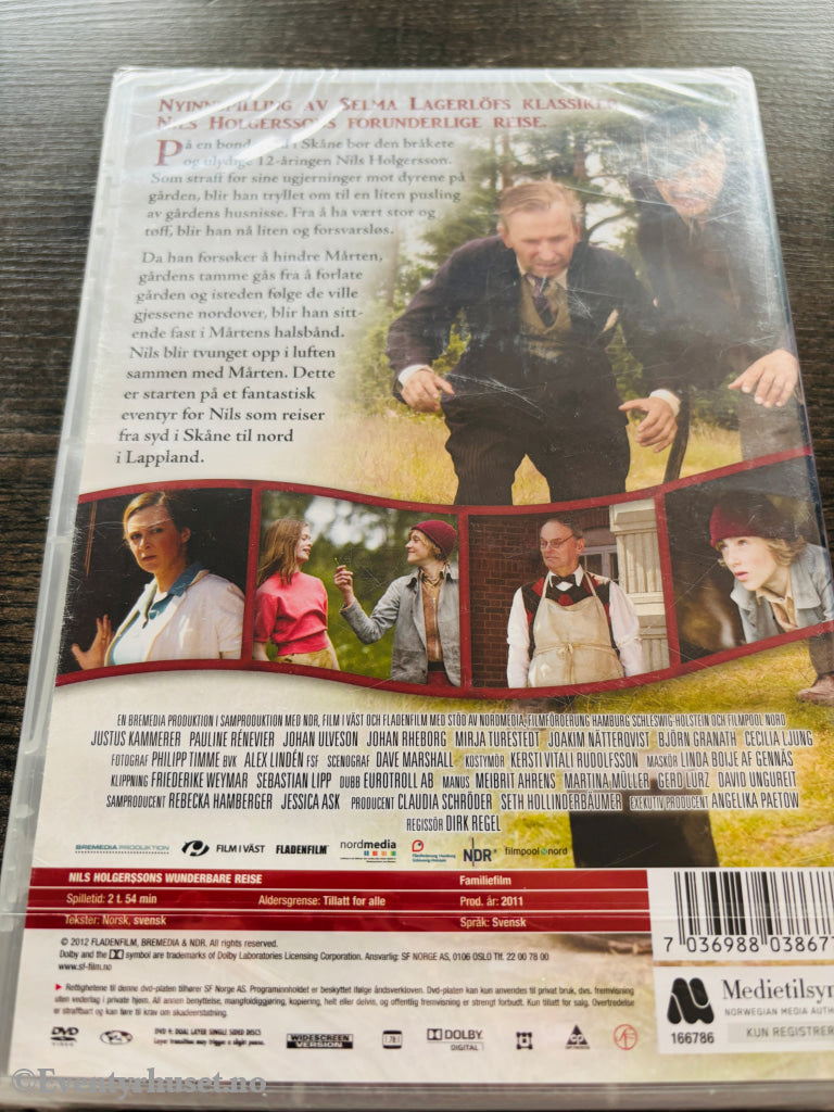 Nils Holgerssons forunderlige reise. DVD. Ny i plast!