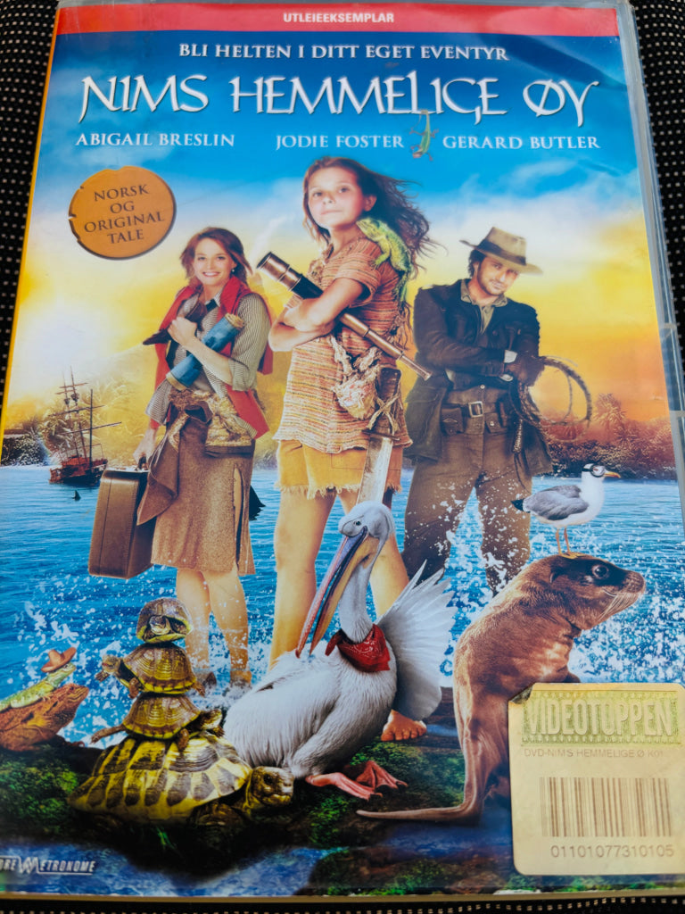 Nims hemmelige øy. DVD leiefilm.