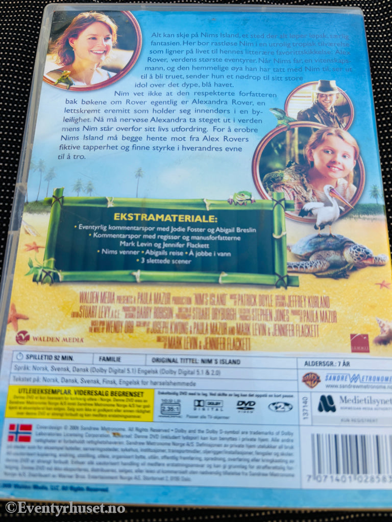 Nims hemmelige øy. DVD leiefilm.