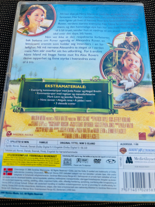 Nims hemmelige øy. DVD leiefilm.