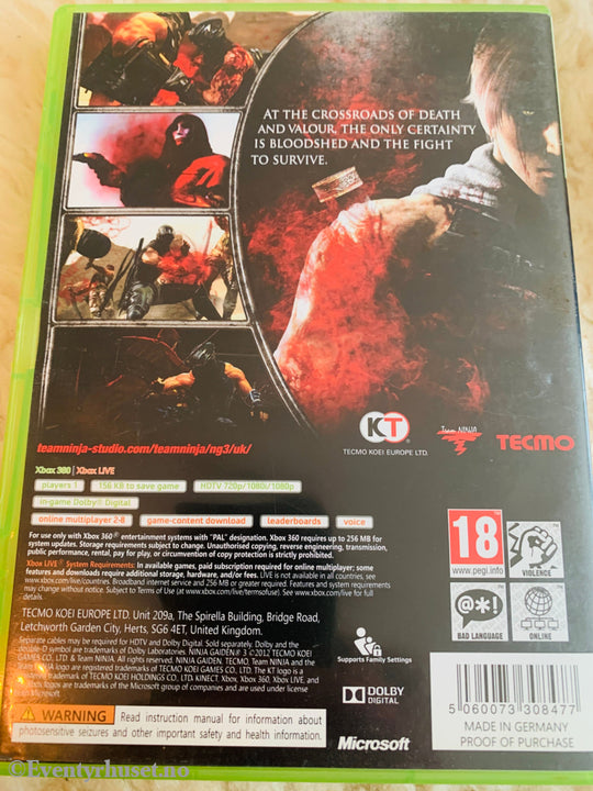 Ninja Gaiden 3. Xbox 360.